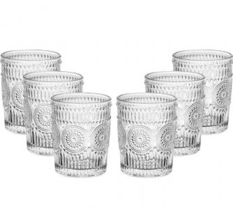 Jogo 48 Copos 260ml De Vidro Mandala